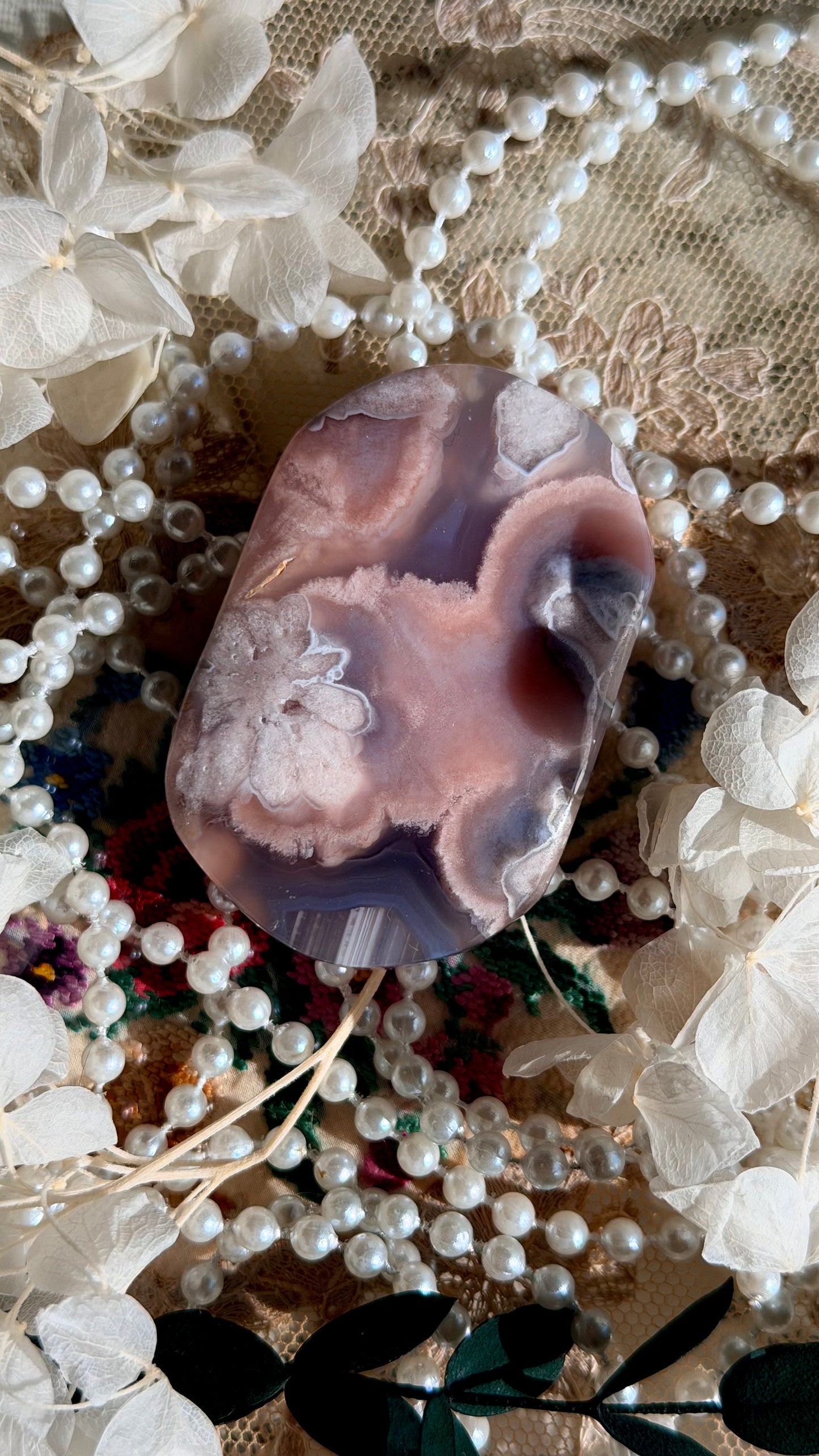 Black Flower Agate