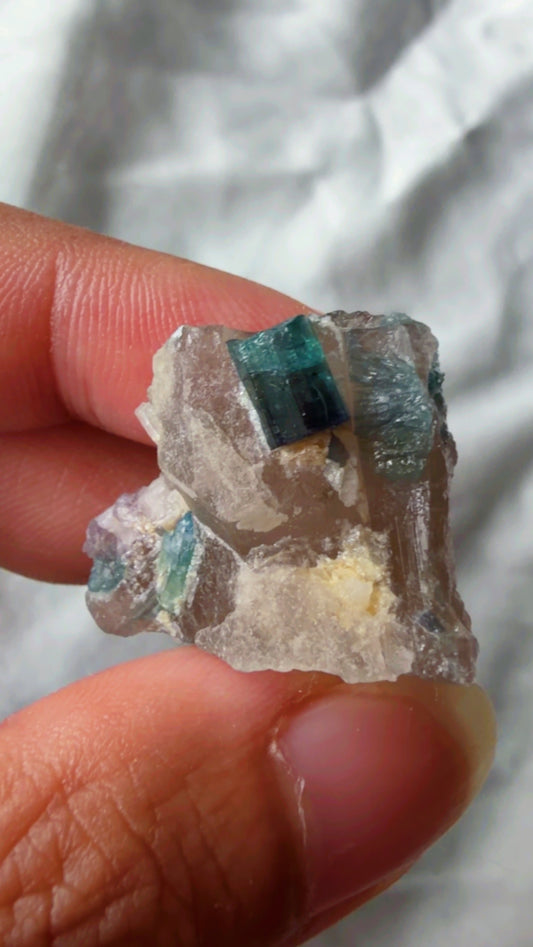 Bi- Color Blue Tourmaline Citrine