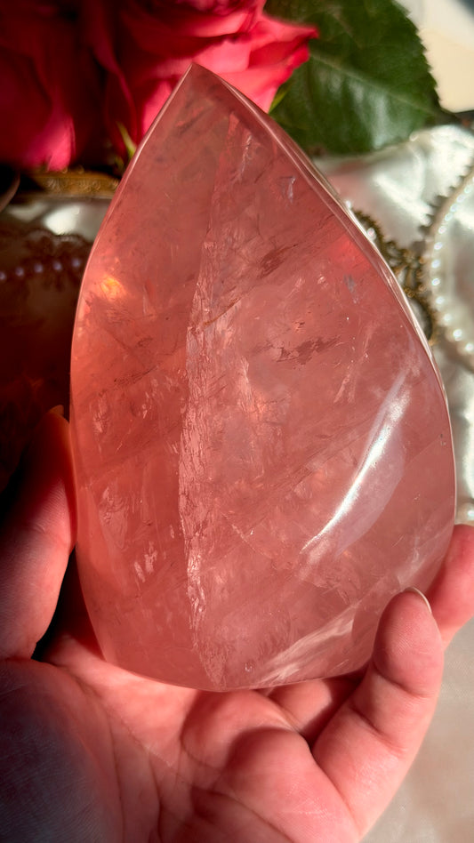 Brazil Rose Quartz Flame