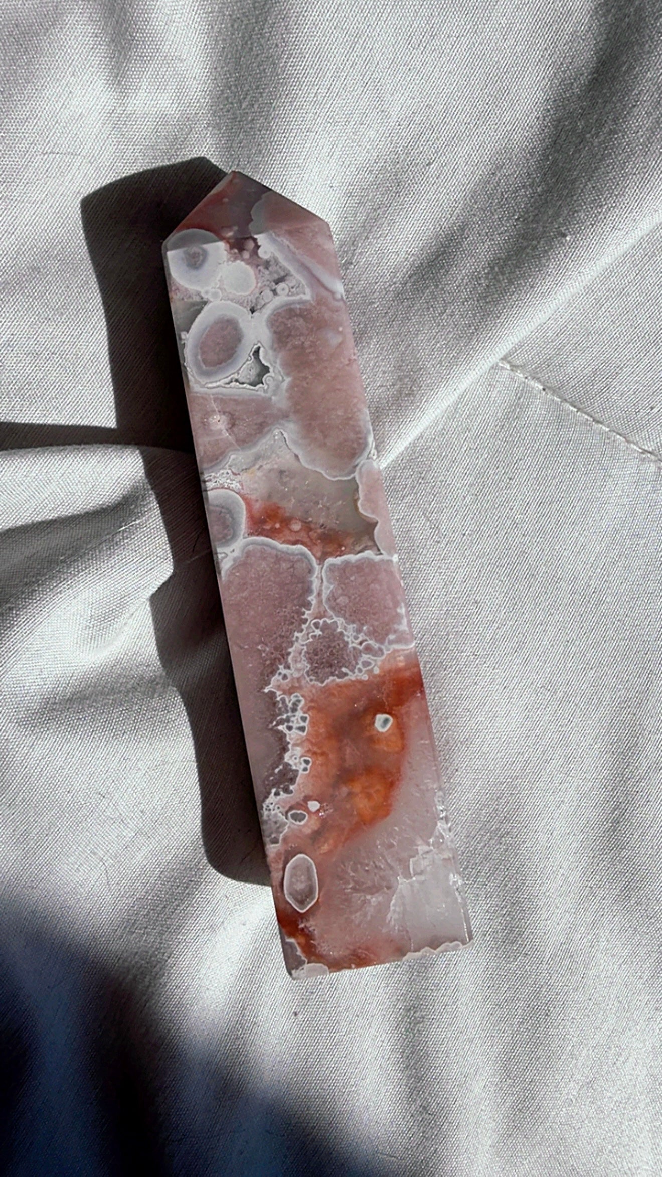 Carnelian Flower Agate Tower