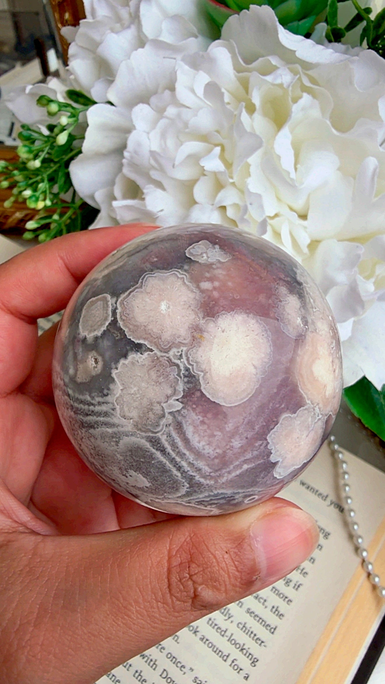 Flower Agate Sphere
