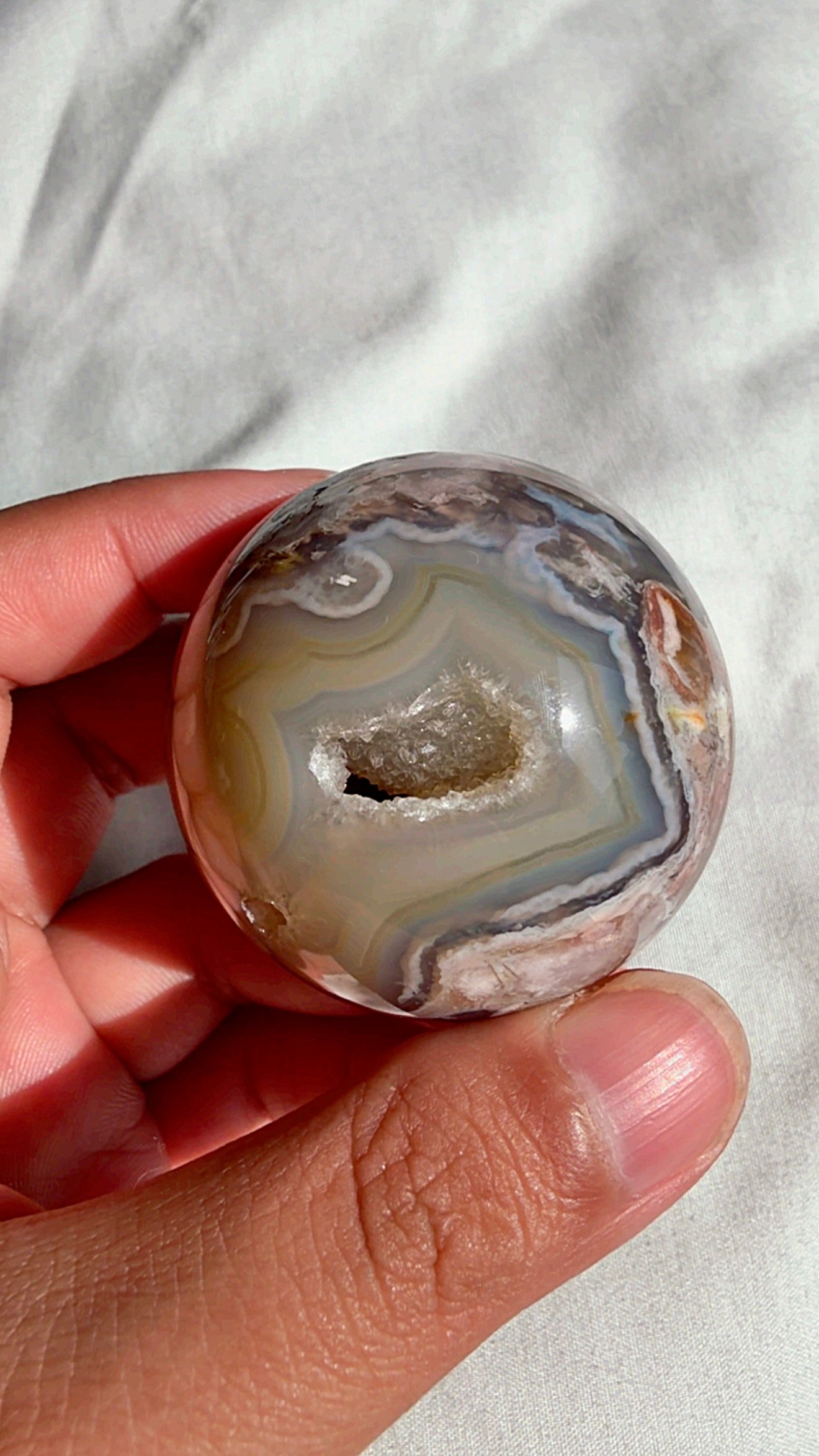 Black Flower Agate