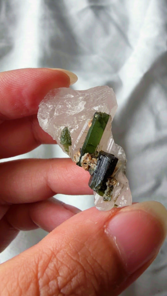 Green Tourmaline Quartz