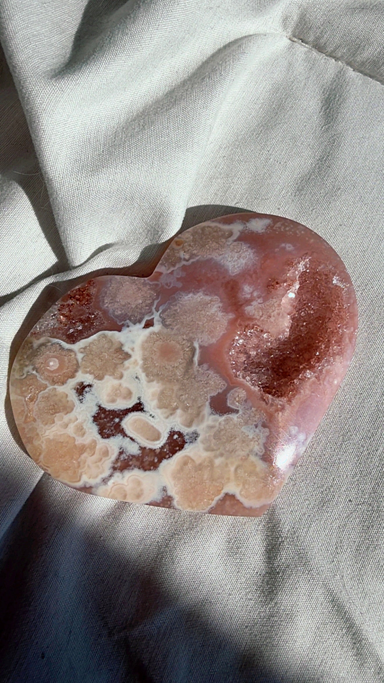 Flower Agate Heart