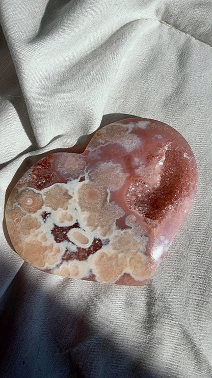Flower Agate Heart