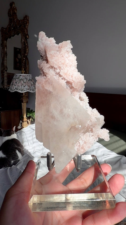 Pink Chalcedony Cubic Calcite