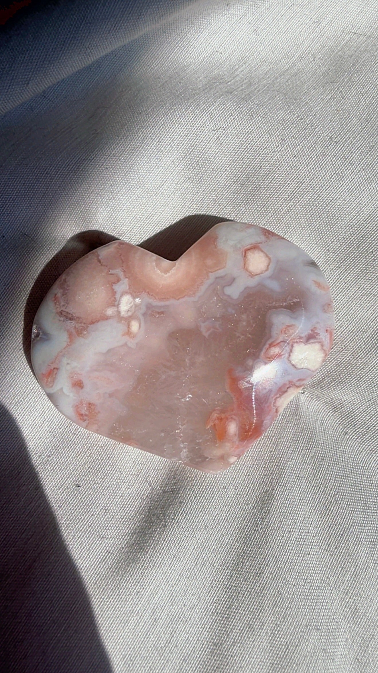 Flower Agate Heart
