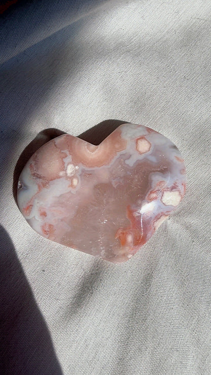 Flower Agate Heart