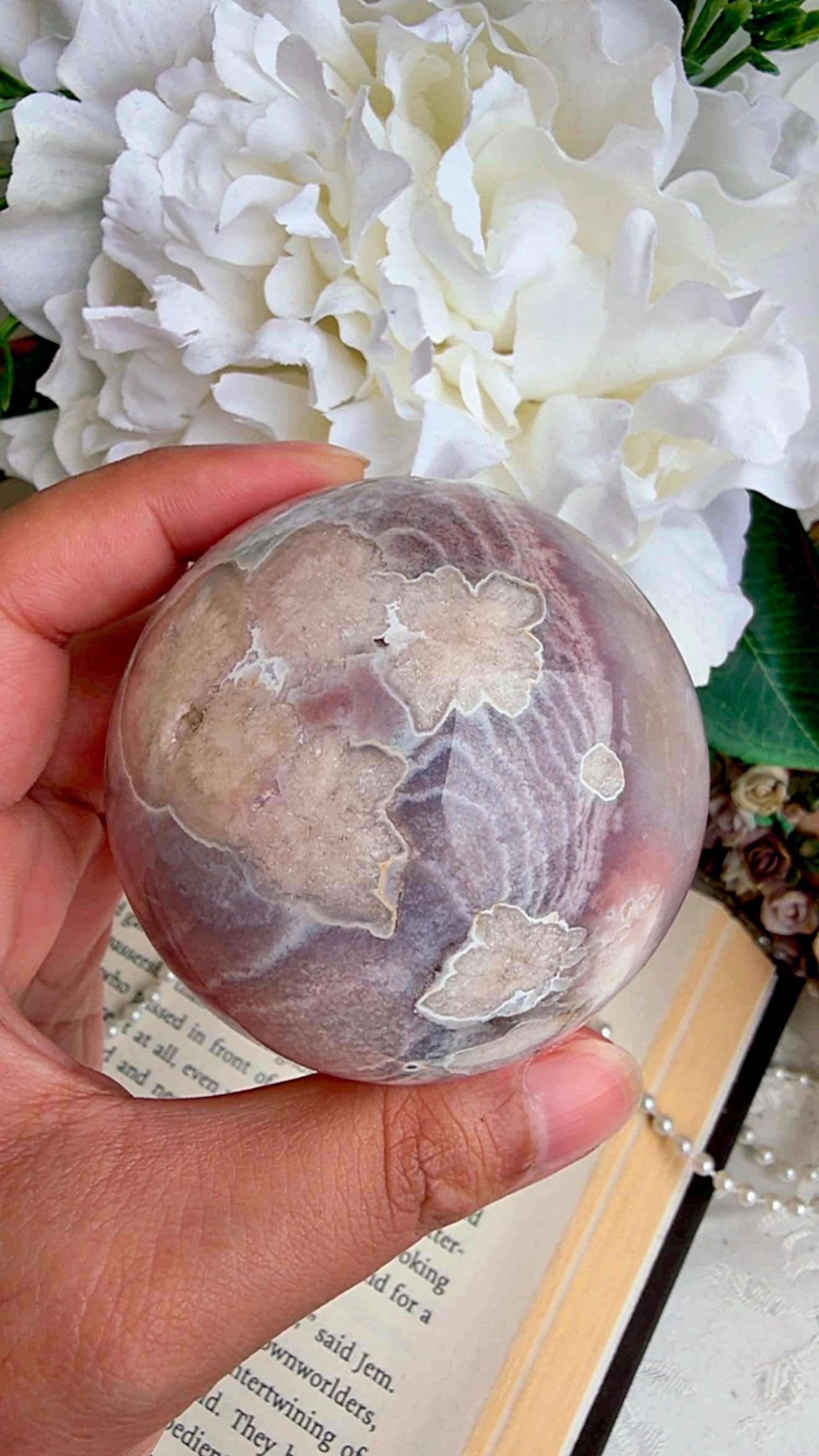 Flower Agate Sphere