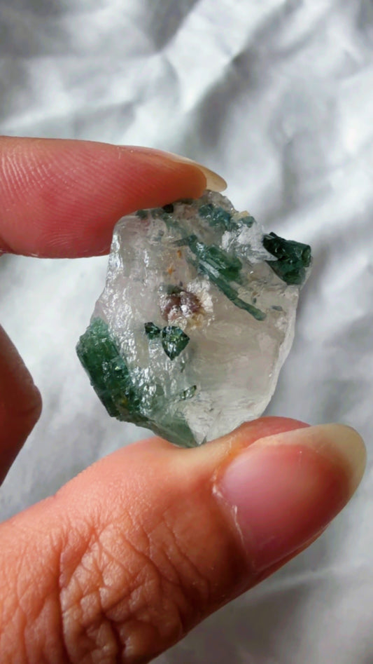 Green Tourmaline Quartz