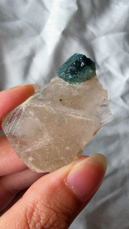 Bi color Blue Tourmaline Citrine