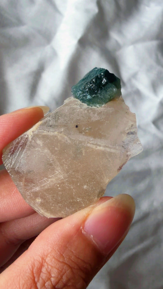 Bi color Blue Tourmaline Citrine