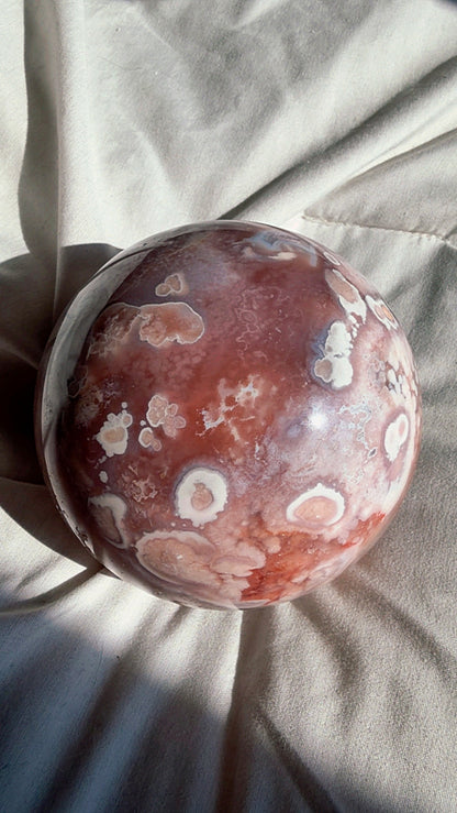 Flower Agate Sphere