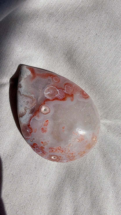 Flower Agate Tear Drop