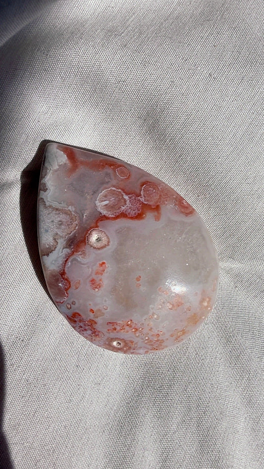 Flower Agate Tear Drop
