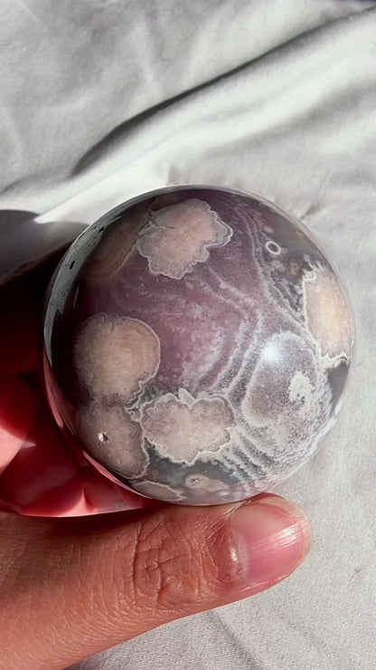 Flower Agate Sphere