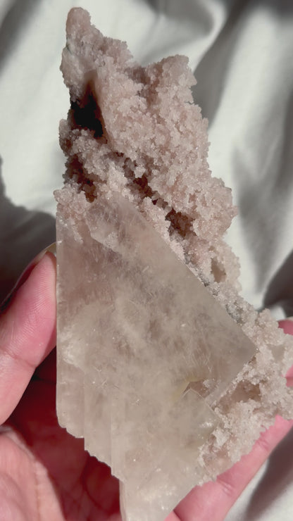 Pink Chalcedony Cubic Calcite