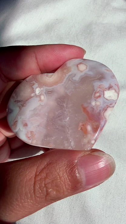 Flower Agate Heart
