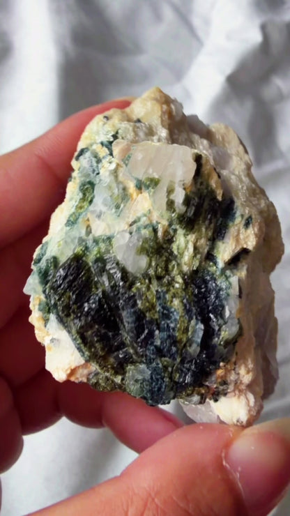 Green Tourmaline Quartz Mica Feldspar