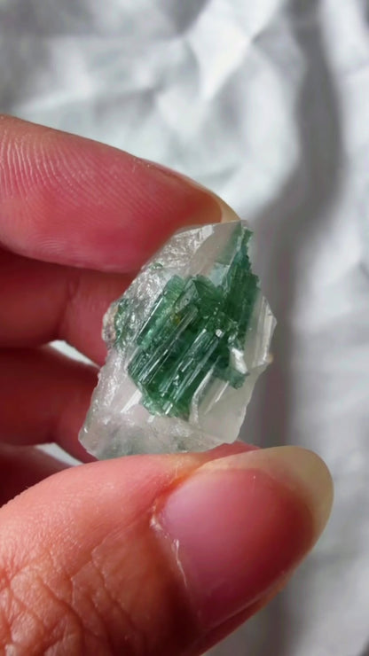 Green Tourmaline Quartz