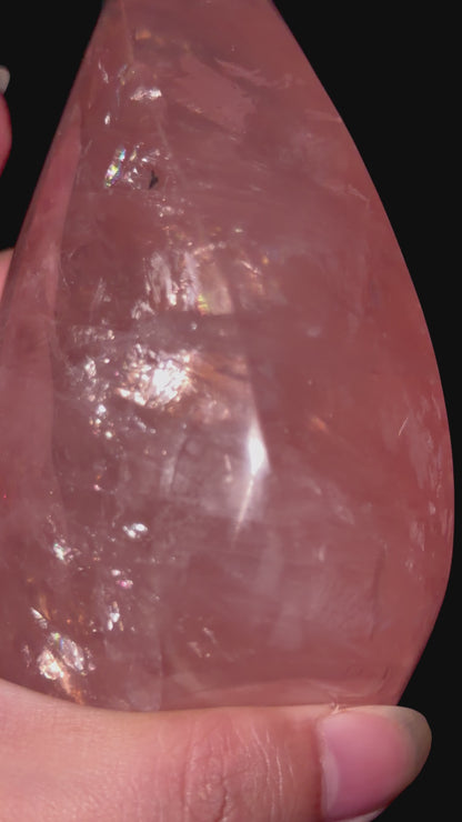 Brazil Rose Quartz Flame