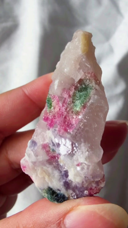 Watermelon Tourmaline lepidolite