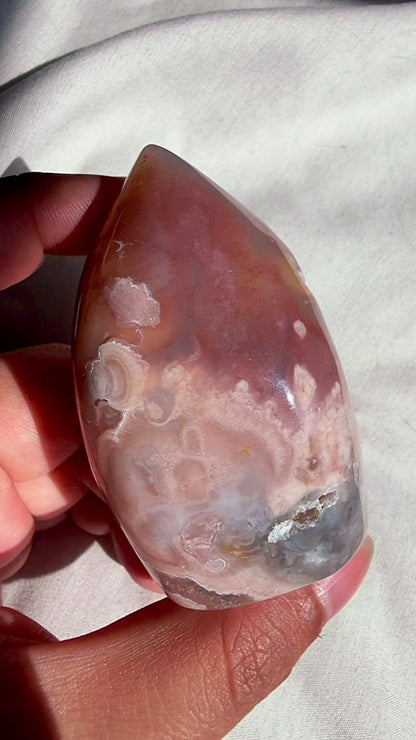 Carnelian Flower Agate Freeform