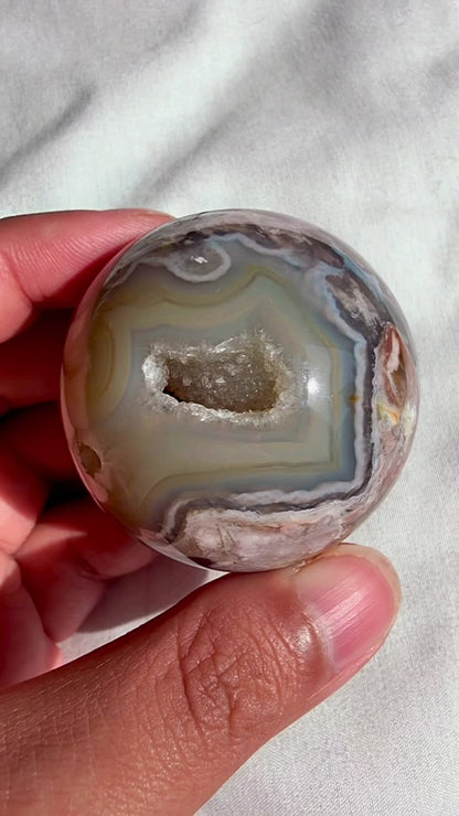 Black Flower Agate