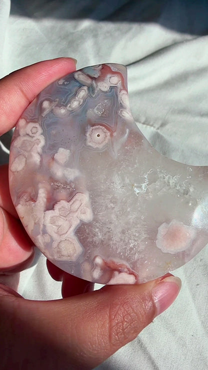 Flower Agate Moon